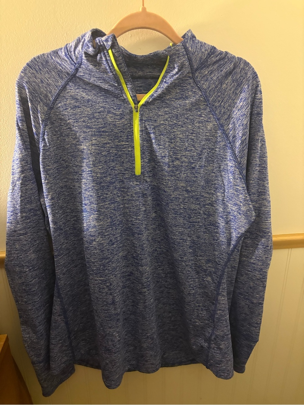 Tangerine Womens XXL Blue Heather Quarter Zip Pullover Neon Activewear 2XL